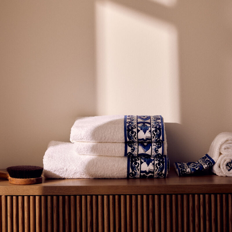 Terry Cotton Towels Blue Set of 5 dolce gabbana casa terry cotton towels blue set of 5