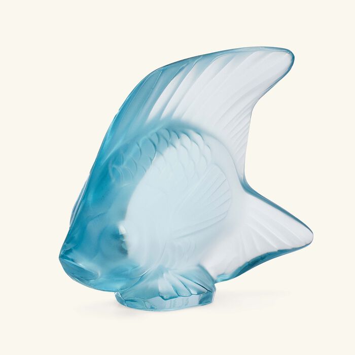 lalique fish figurine mini persepolis blue