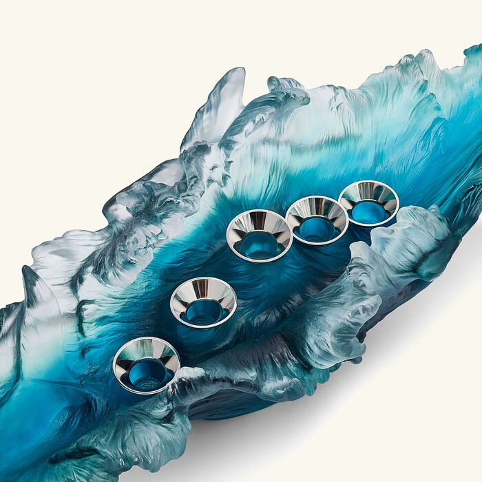 daum maya candelabra large blue
