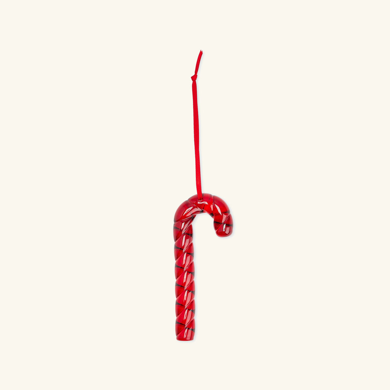 baccarat candy cane ornament mini red