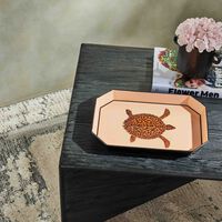 les ottomans fauna serving tray octagonal medium pink