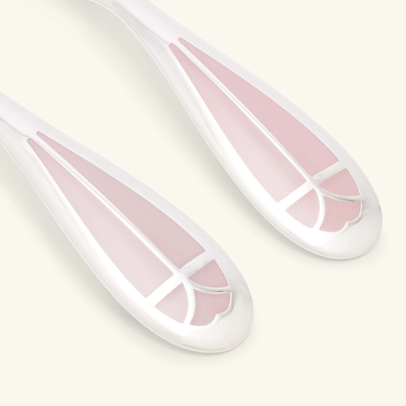 christofle quartz talisman baby flatware pink set of 2