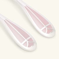 christofle quartz talisman baby flatware pink set of 2