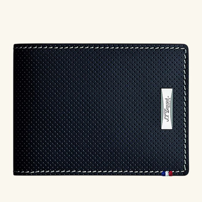 st dupont defi perforated 6 card wallet black
