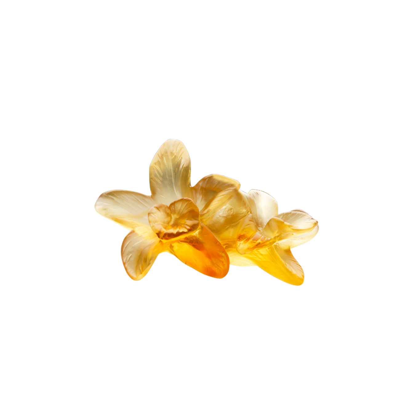 daum tressage flower figurine mini yellow