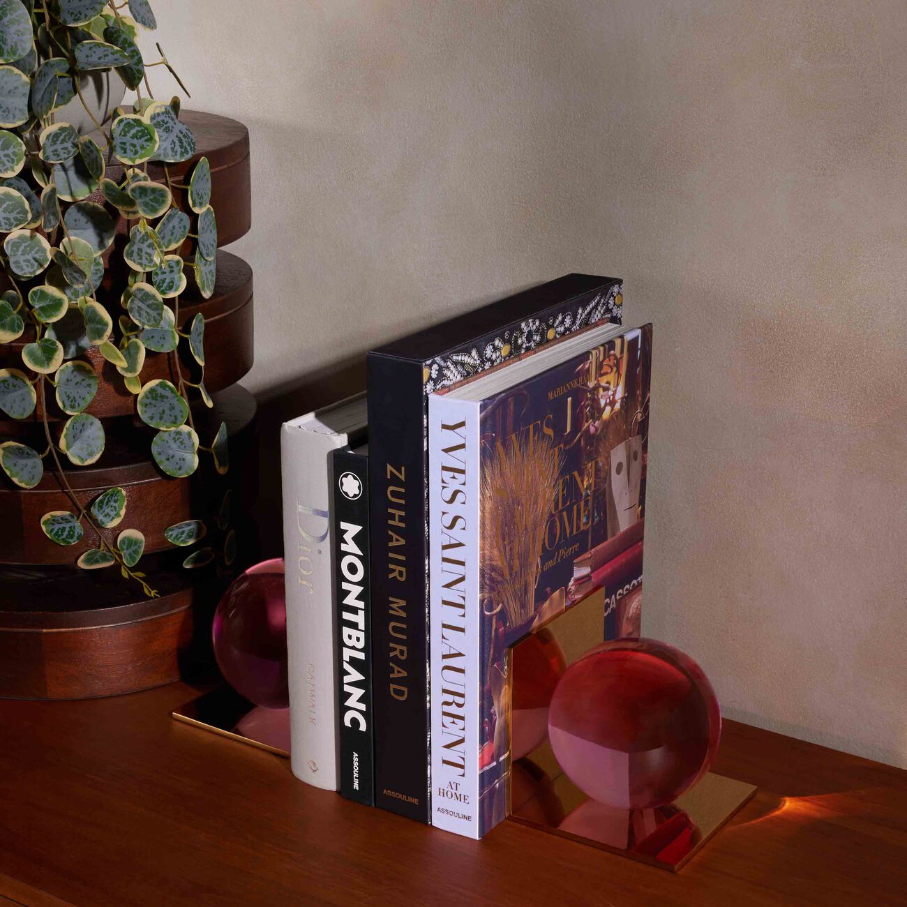 jonathan adler globo bookends pink