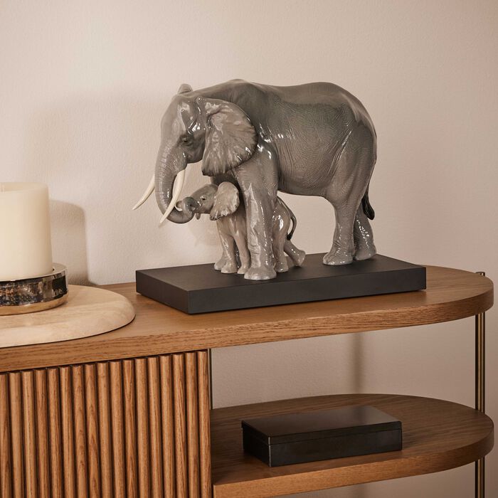 Leading The Way Elephants Sculpture Medium Grey lladro leading the way elephants sculpture medium grey