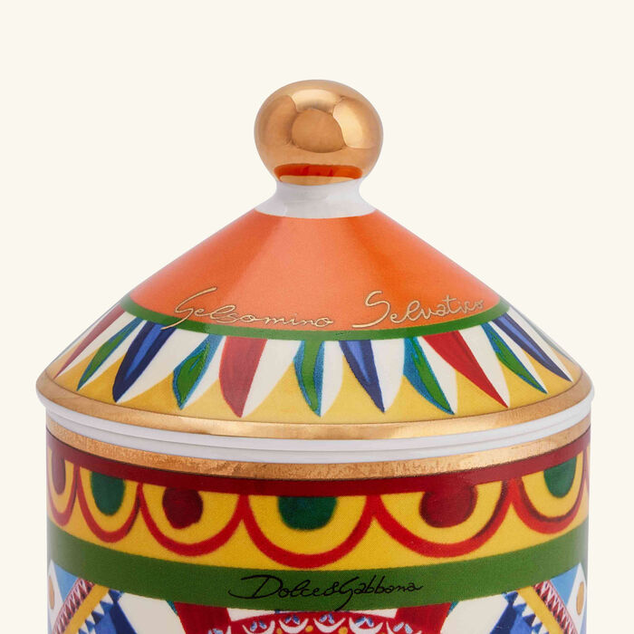 dolce gabbana casa carretto siciliano wild jasmine candle jar