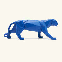 lladro panther sculpture small blue