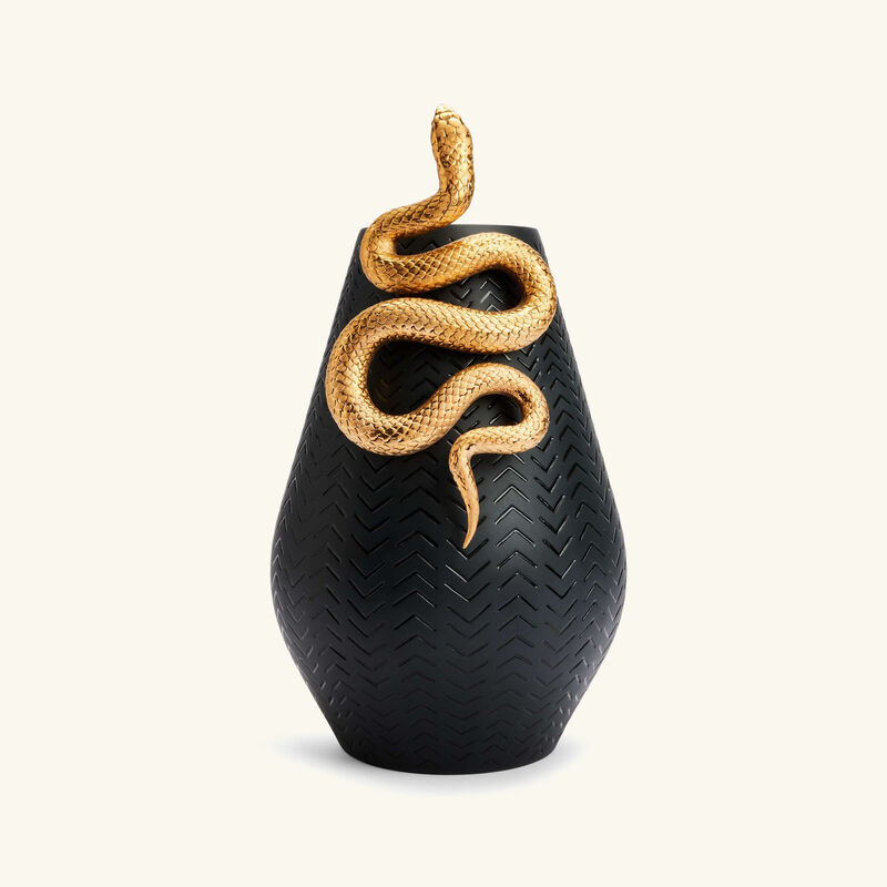 Snakes Vase Small Black lladro snakes vase small black