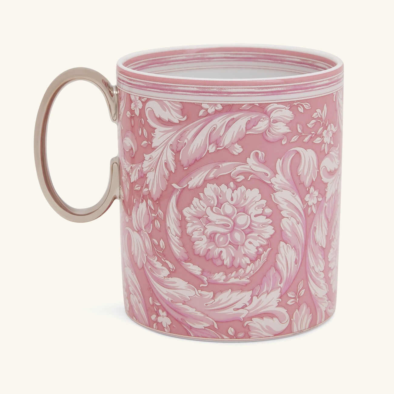 versace barocco mug pink