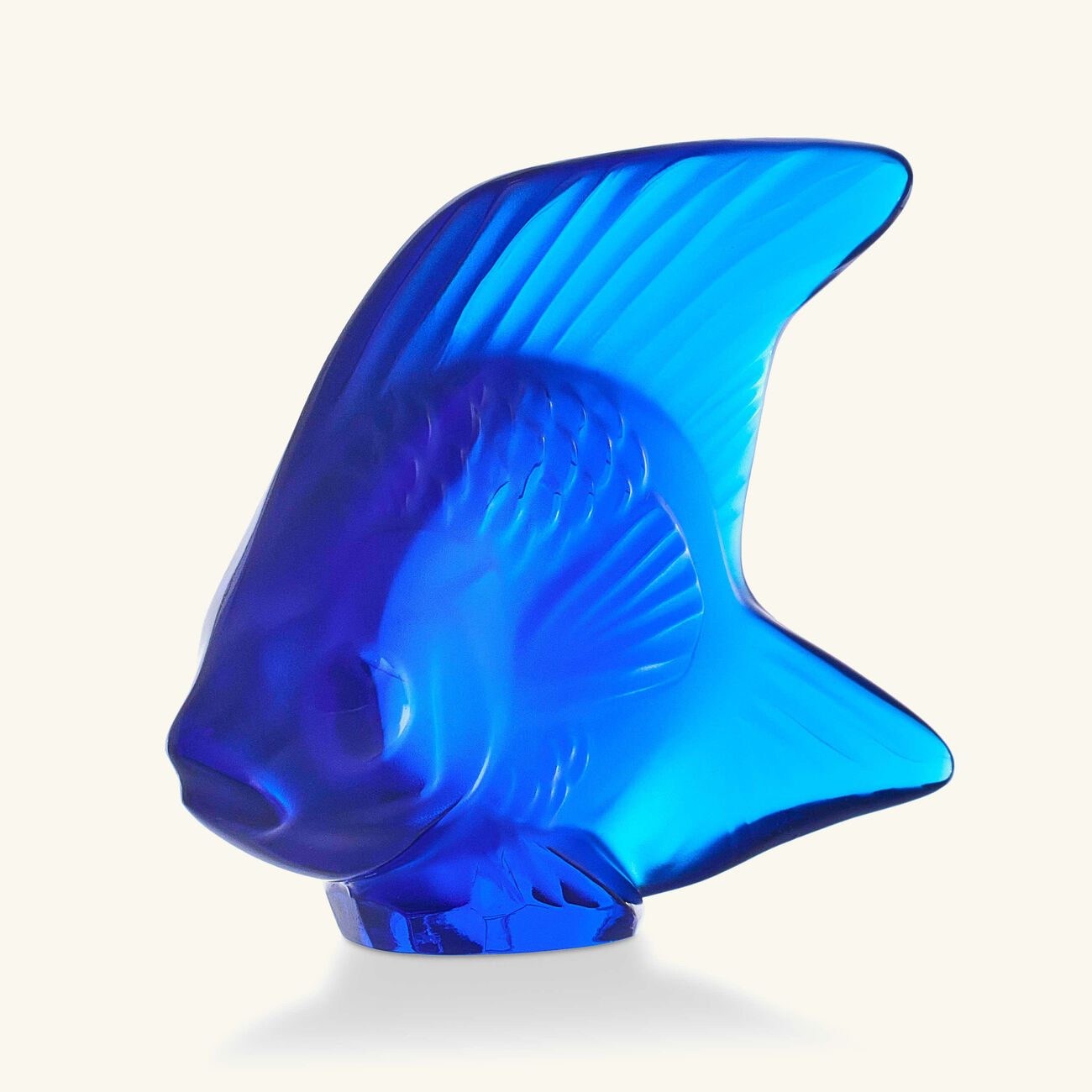 lalique fish figurine small blue