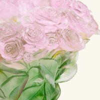daum roses vase medium pink