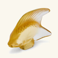 lalique fish figurine small yellow