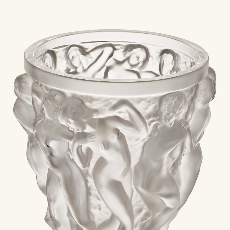lalique bacchantes vase medium clear
