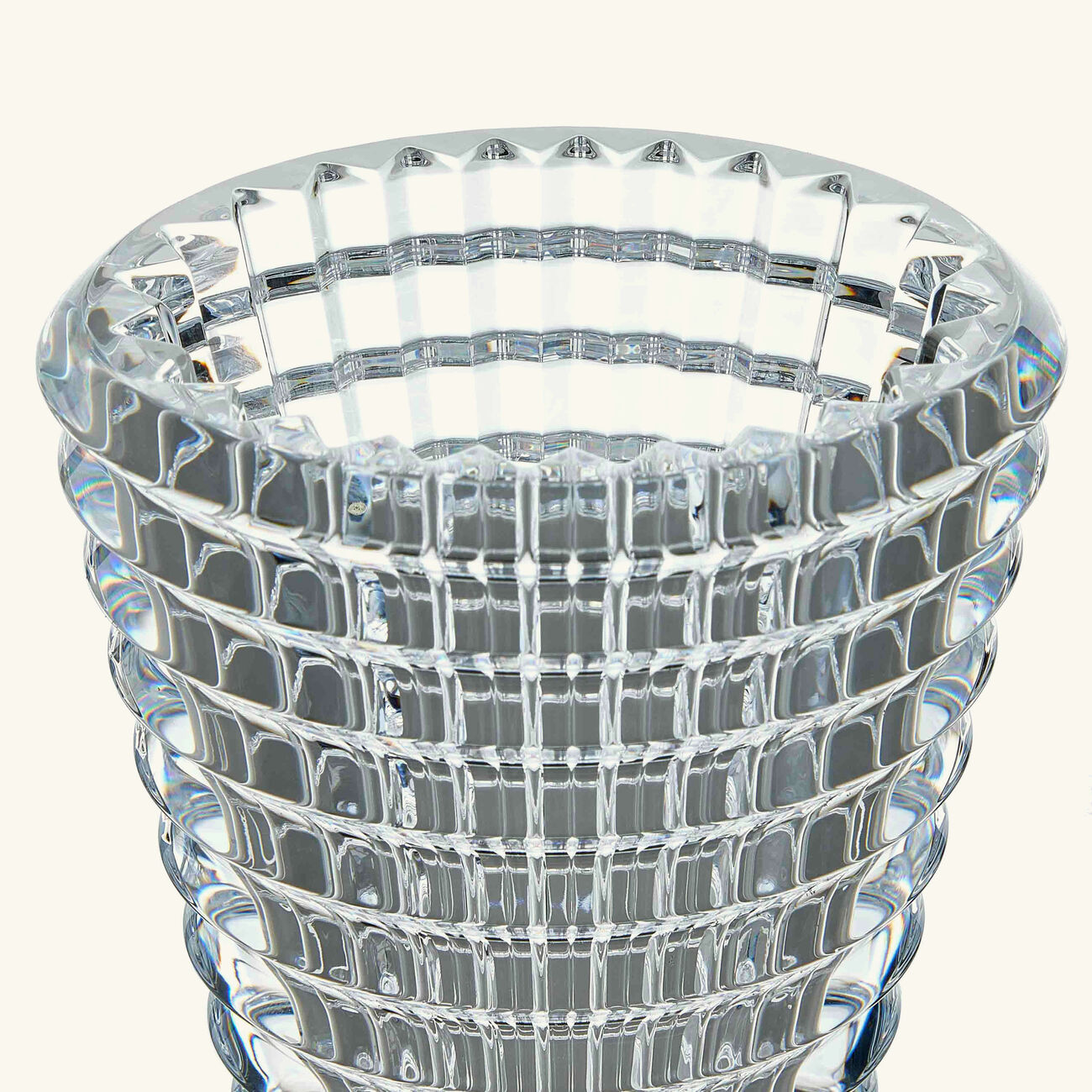 baccarat eye vase round small clear