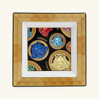 versace medusa amplified trinket tray square green 21cm