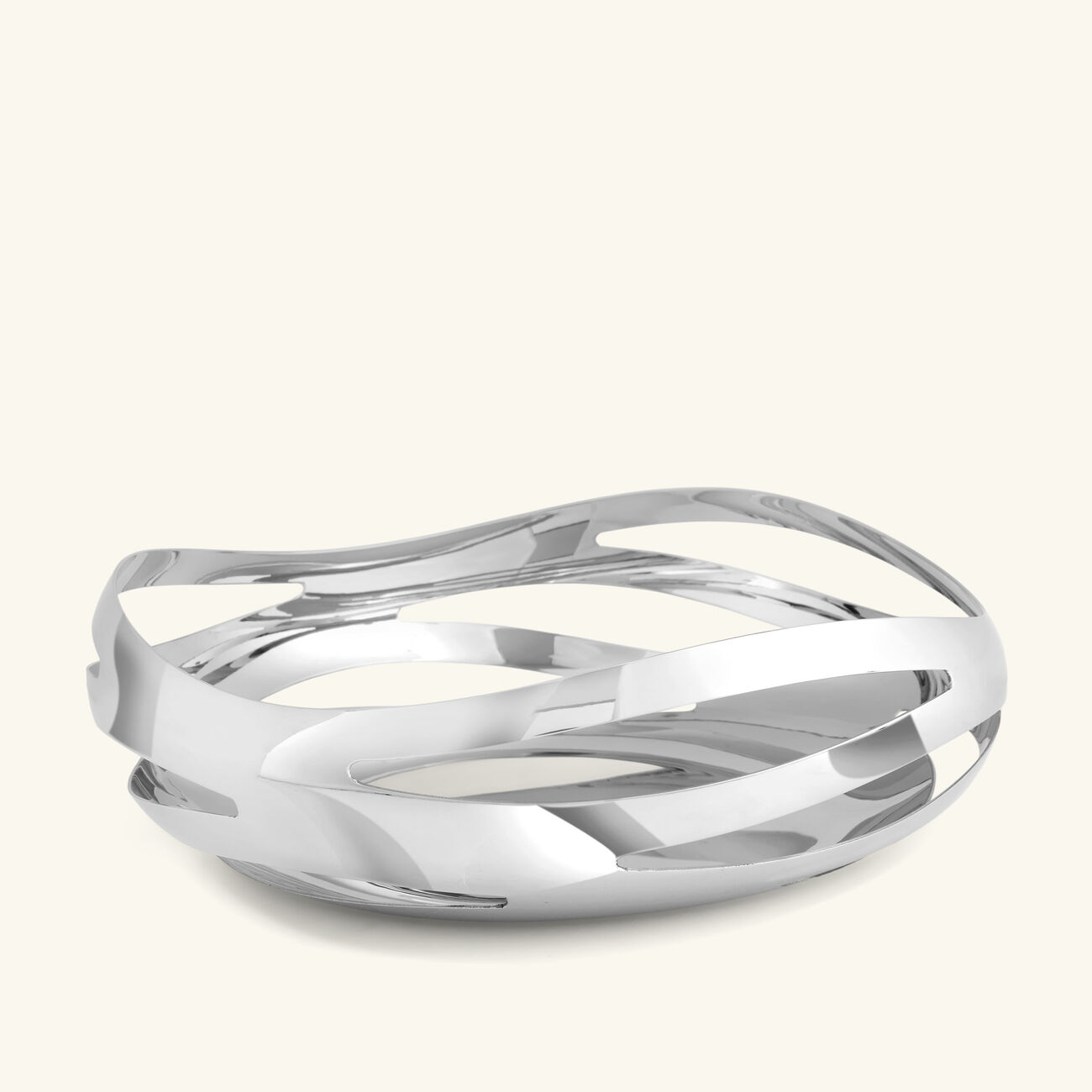 جورج جنسن طبق كوبرا للخبز والفاكهة مستدير شفاف