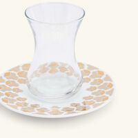 Tamrah by Razan Alazzouni Luna Arabic Tea Cup & Saucer Gold Set of 2 silsal tamrah by razan alazzouni luna arabic tea cup saucer gold set of 2