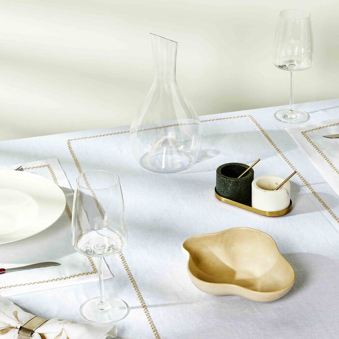 catherine denoual rosely table cloth white