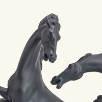 lladro horses group sculpture large black