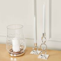 christofle vertigo three ring candle holder silver plated
