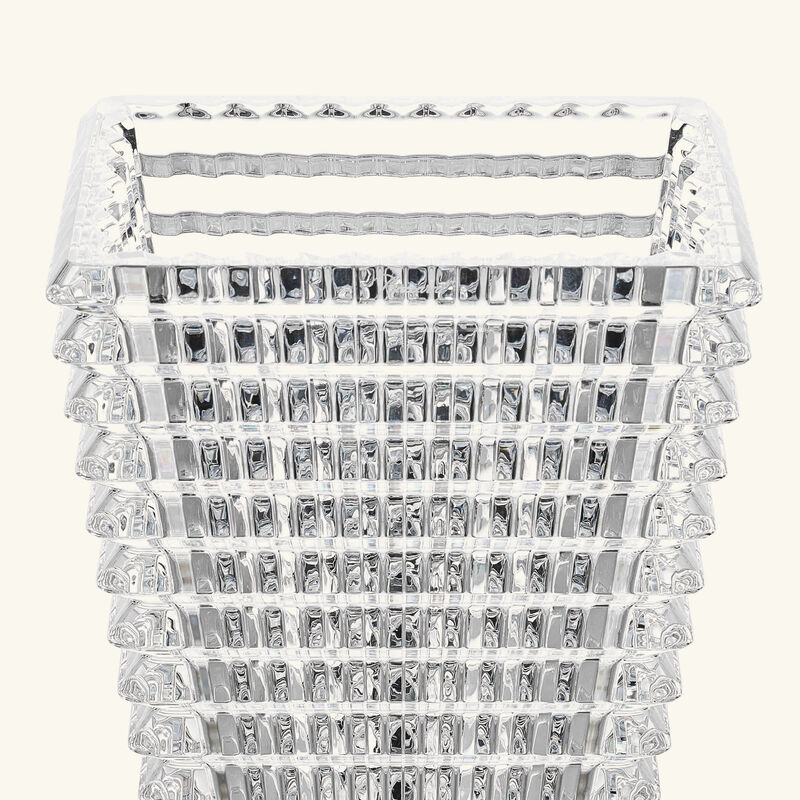 baccarat eye vase rectangular medium clear