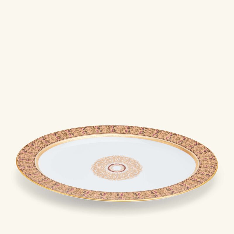 bernardaud eventail serving platter oval white 39cm