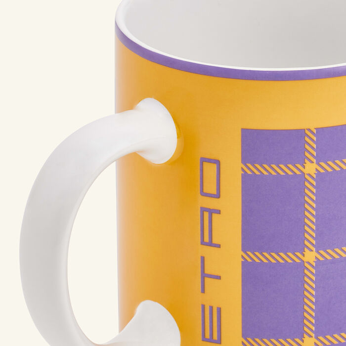etro tartan mug yellow