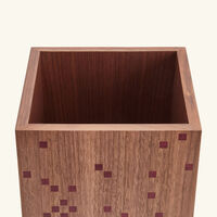 aya the art of living wooden waste basket brown