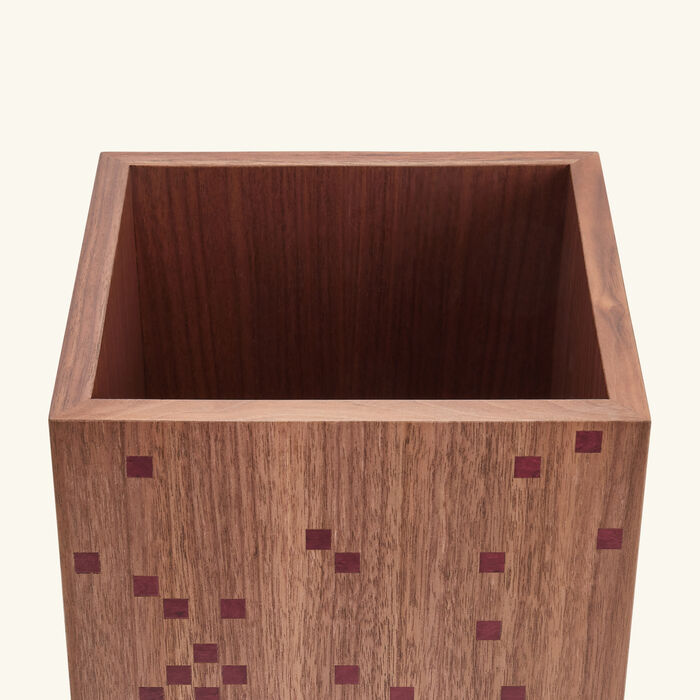aya the art of living wooden waste basket brown