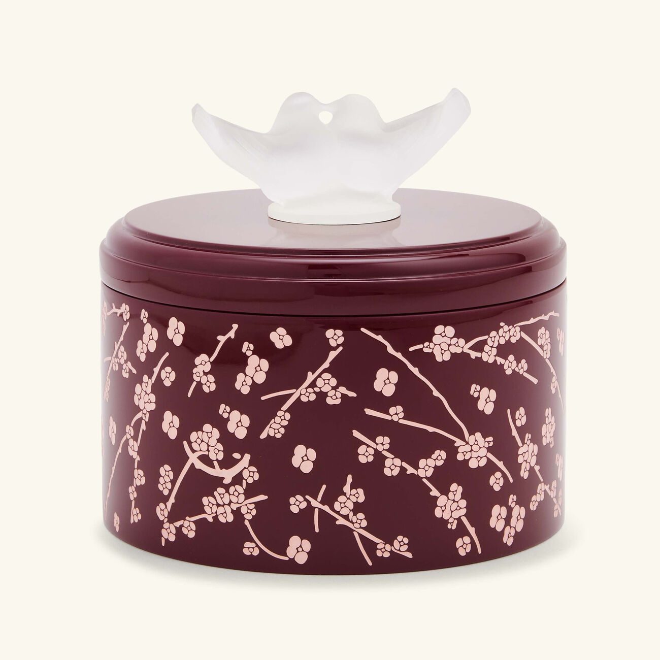 lalique fleurs de cerisier box burgundy