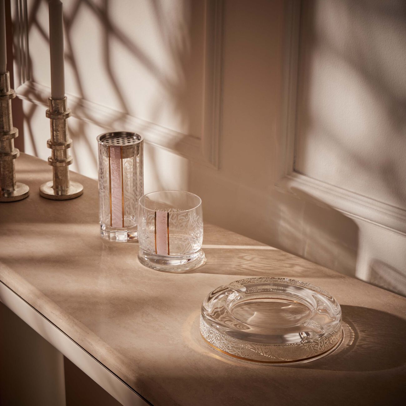 dimlaj nagham ashtray round small gold