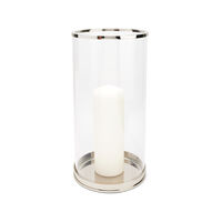 Silver Large Modern Hurricane Candle Holder, small