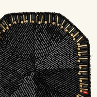 Louxor Coaster Black Set Of 4 kim seybert louxor coaster black set of 4