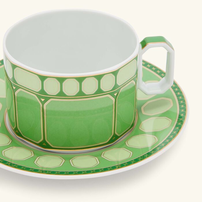 rosenthal signum fern tea cup saucer green