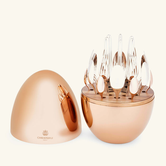 christofle mood 24 piece flatware set pink