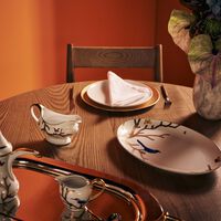 bernardaud aux oiseaux gravy boat gold