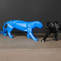lladro panther sculpture small blue