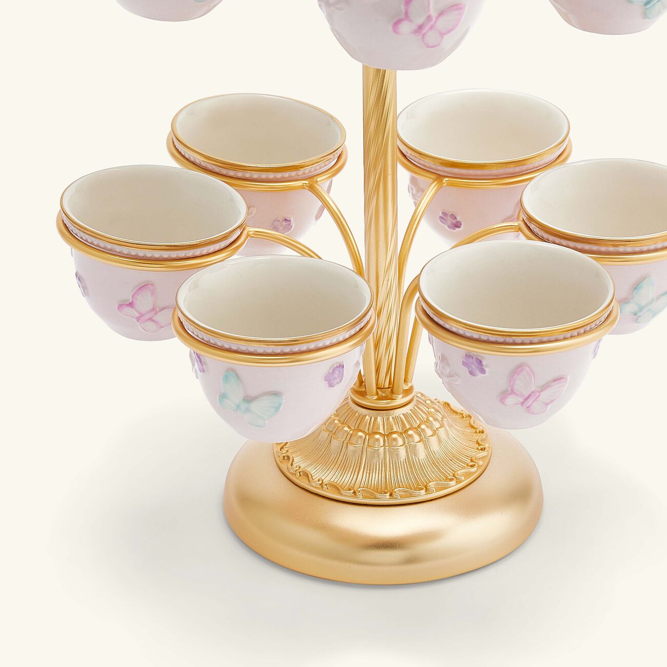 villari blooming butterfly arabic coffee cup holder pink