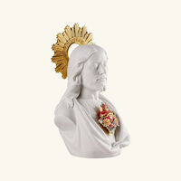 lladro sacred heart of jesus sculpture large white