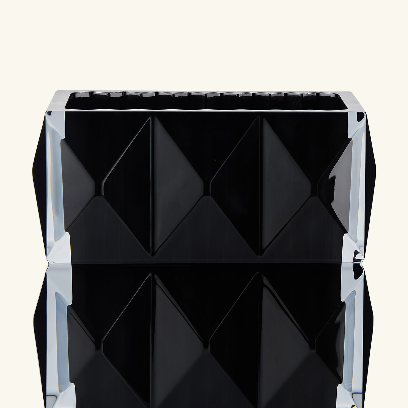 baccarat louxor vase rectangular black