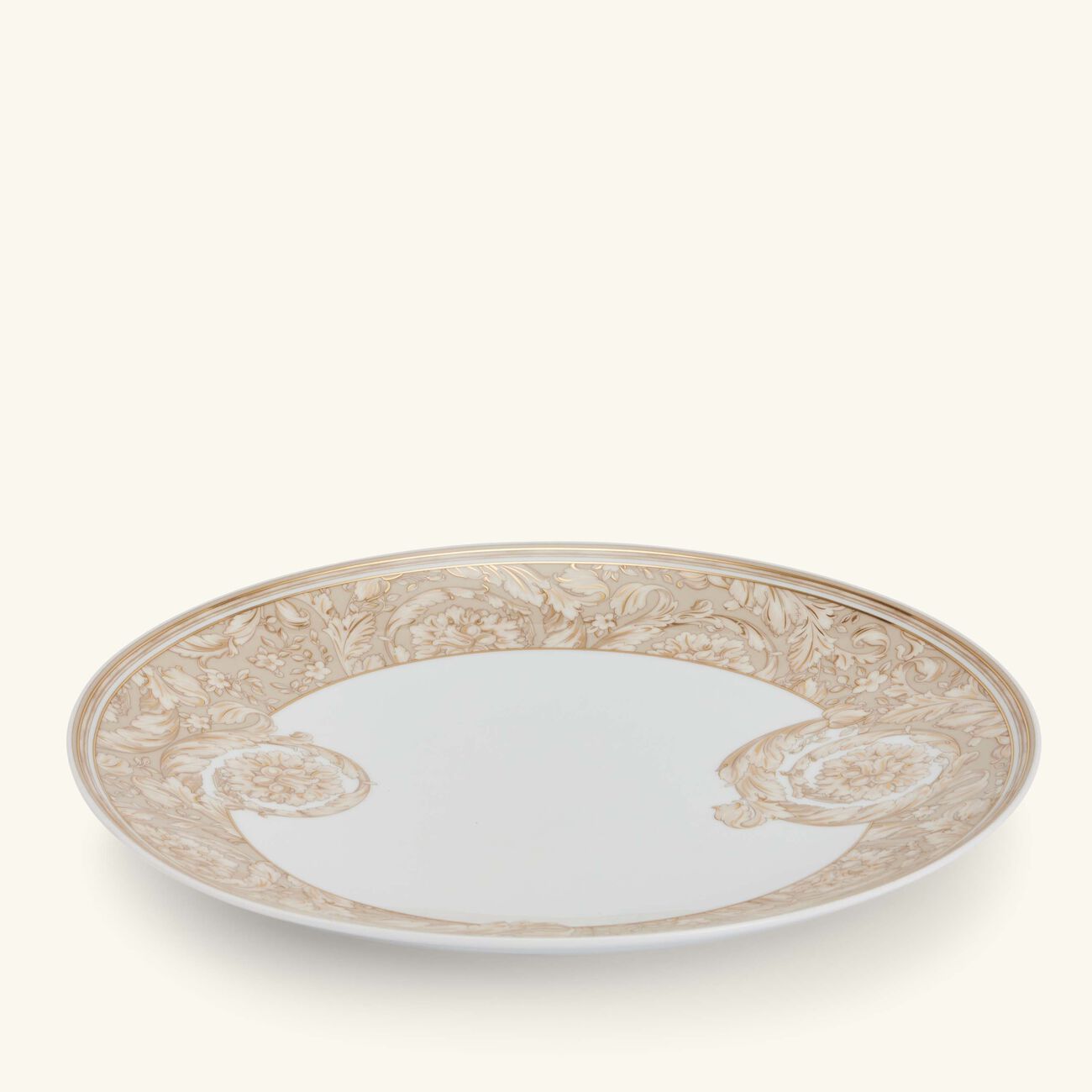 versace barocco beige dinner plate round 28 cm