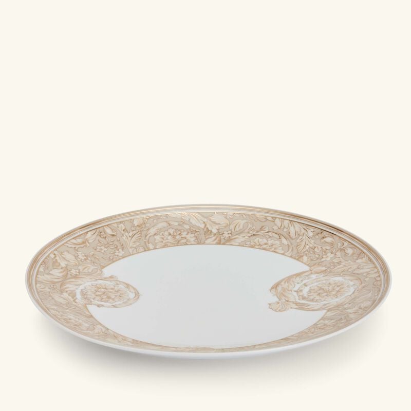 versace barocco beige dinner plate round 28 cm
