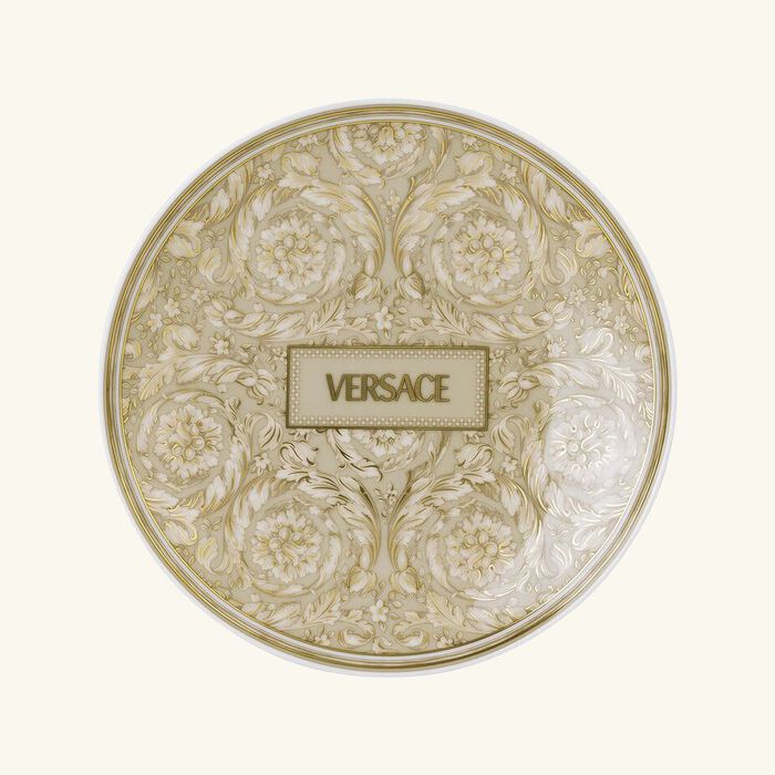 versace barocco beige bread butter plate round 17 cm