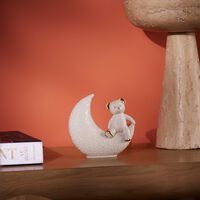 villari teddy on the moon figurine mini white