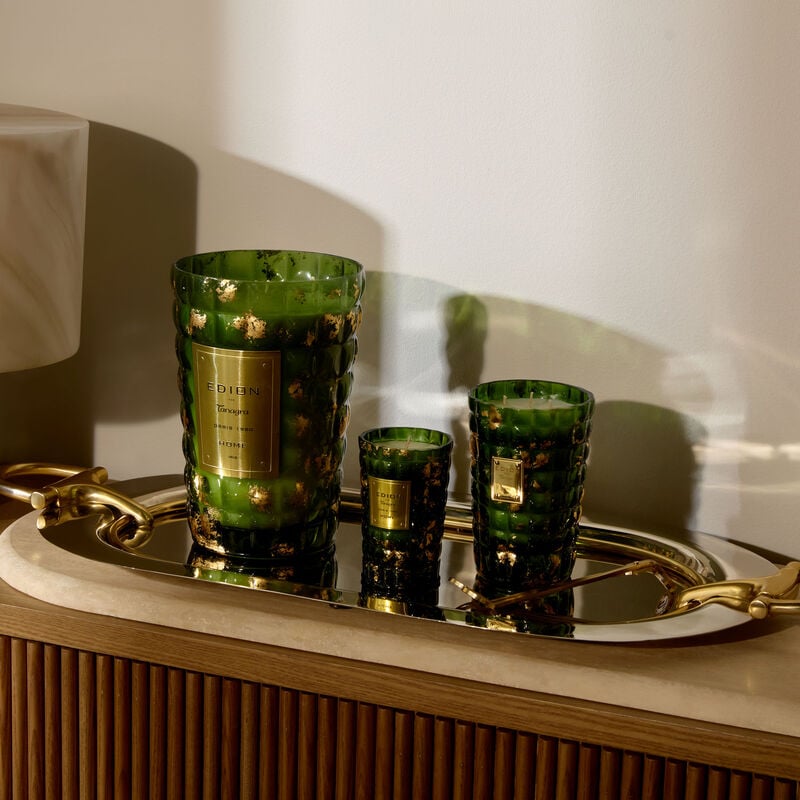 edion iris green scented candle 500g