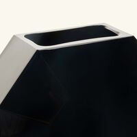 baccarat octogone vase small black