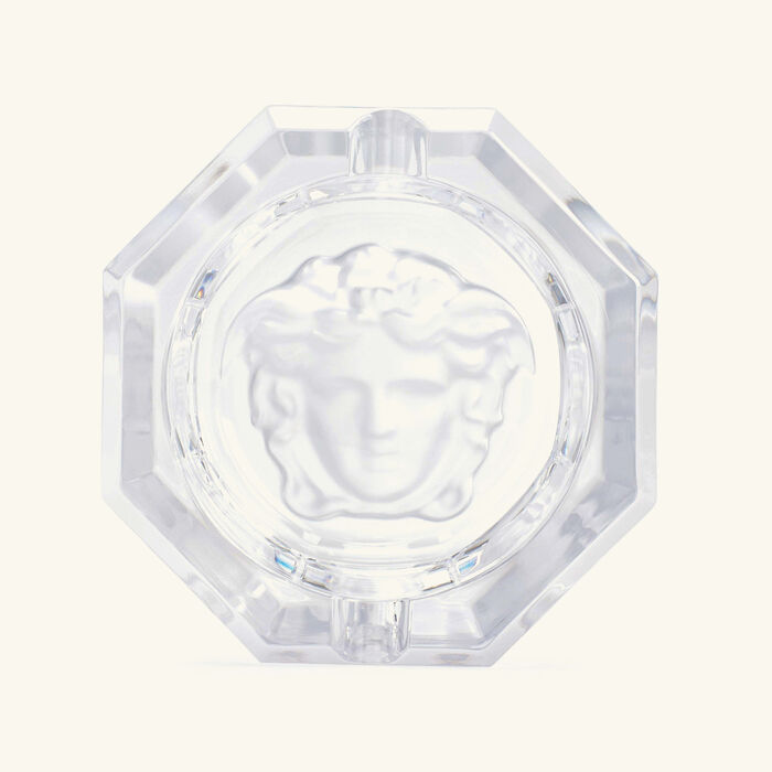 versace medusa lumiere ashtray octagonal mini clear