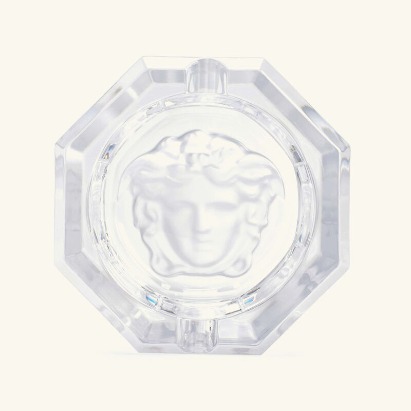 versace medusa lumiere ashtray octagonal mini clear